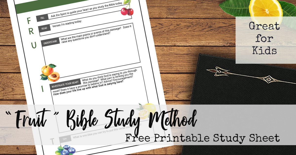 Free Fruit Of The Spirit Printables