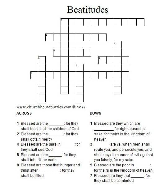 Bible Crossword Puzzles For Adults Printable Printable Crossword Images And Photos Finder