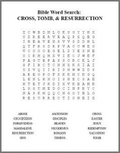 Free Printable Bible Word Search Puzzles For Adults